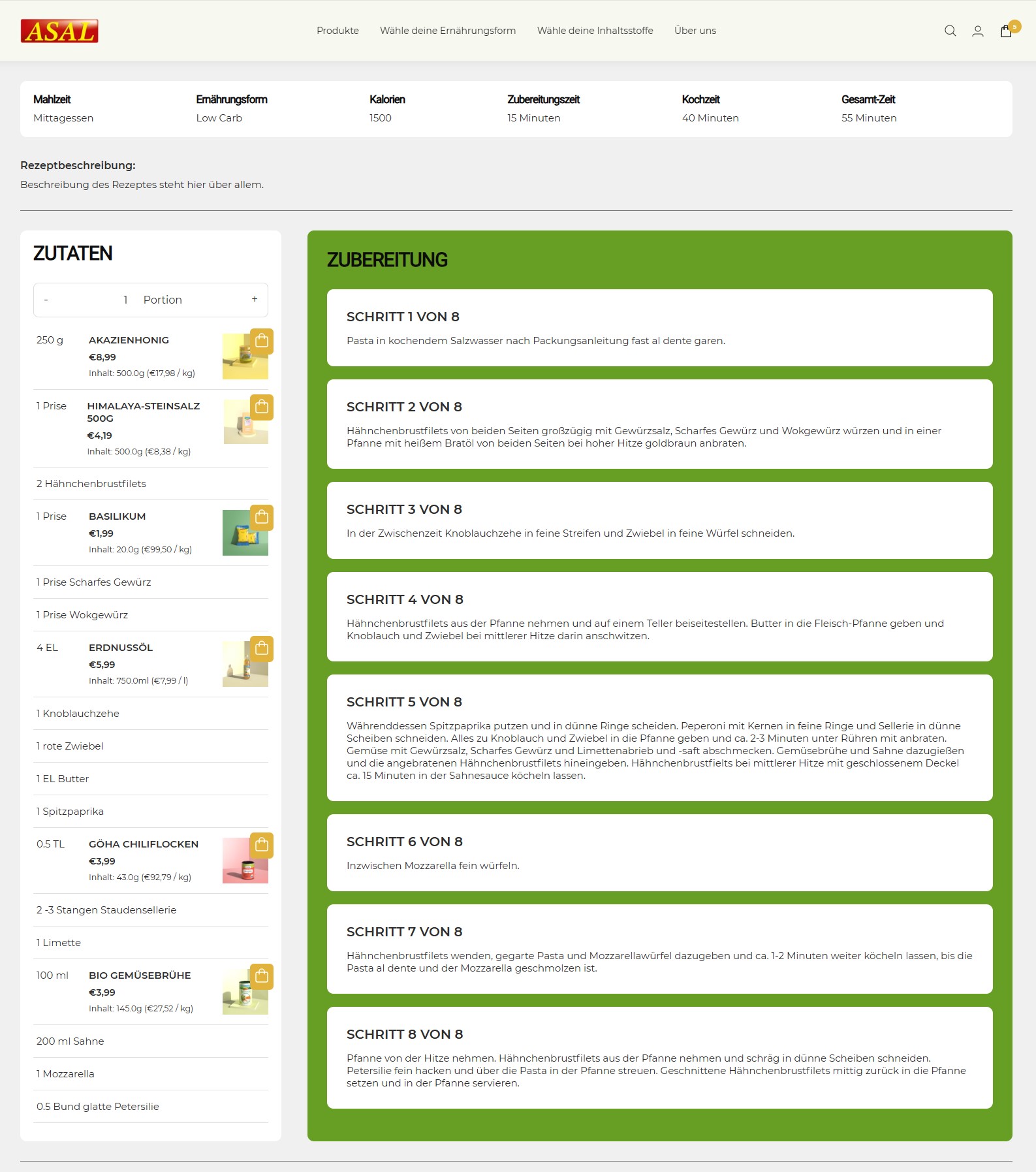 Asal recipe platform