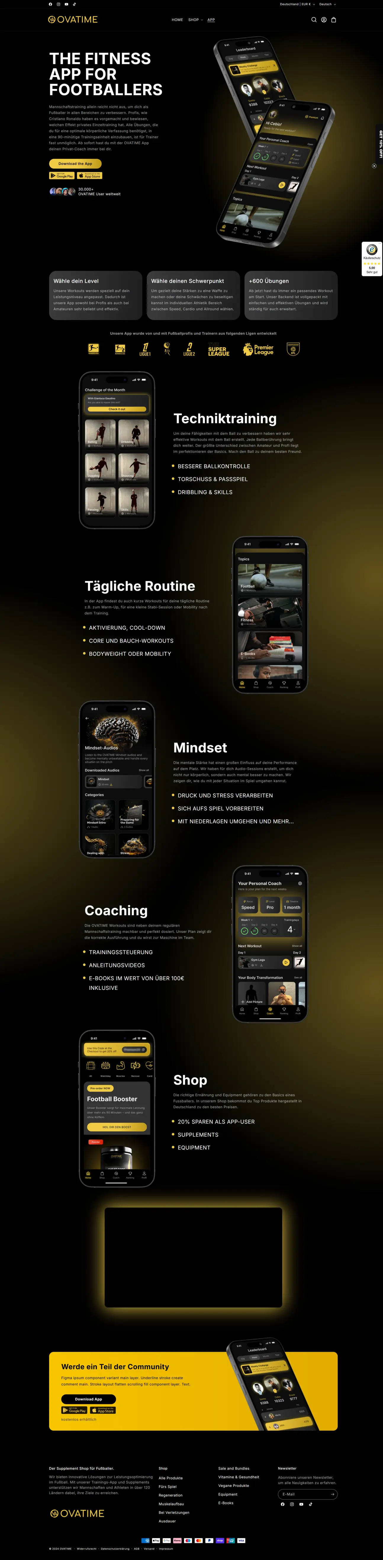 OvaTime landing page
